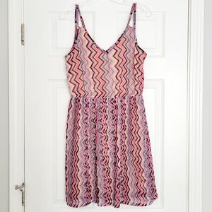 Angie Dress Sleeveless Geometric Pleated L